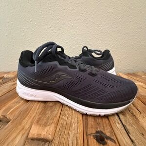 Saucony Ride Running Shoes Charcoal Grey Black PWRRUN Sneakers S20650-35